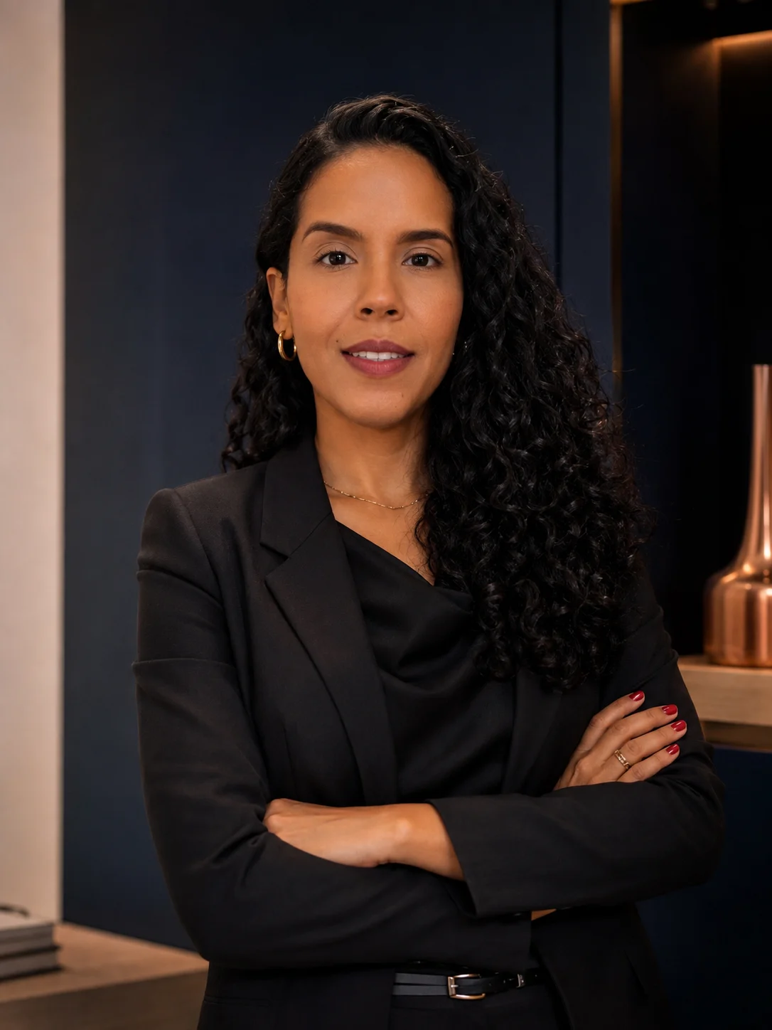 Karla Veloso em retrato profissional